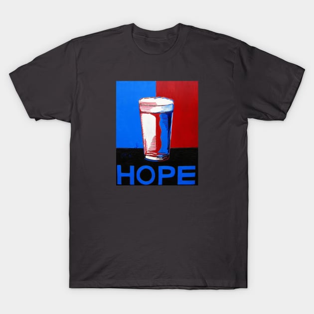 Beer Parody of Shepard Fairey's Obama Hope Poster T-Shirt by realartisbetter